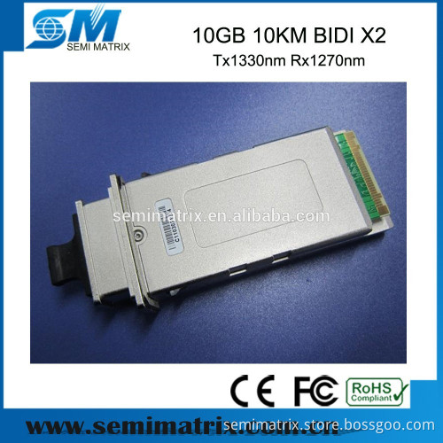 10G 10KM Tx1330nm Rx1270nm BIDI X2 Optical Transceiver module
